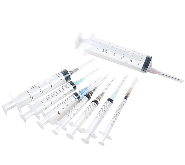 Medical Plastic Disposable Syringe with Needle for Injection Luer Slip Luer Lock 