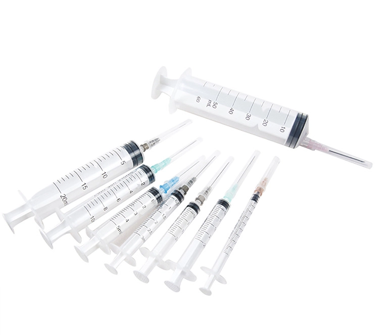Medical Plastic Disposable Syringe with Needle for Injection Luer Slip Luer Lock 