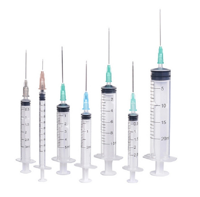 Medical Plastic Disposable Syringe with Needle for Injection Luer Slip Luer Lock 
