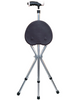 Aluminum Alloy Folding Walking Cane with Seat Portable