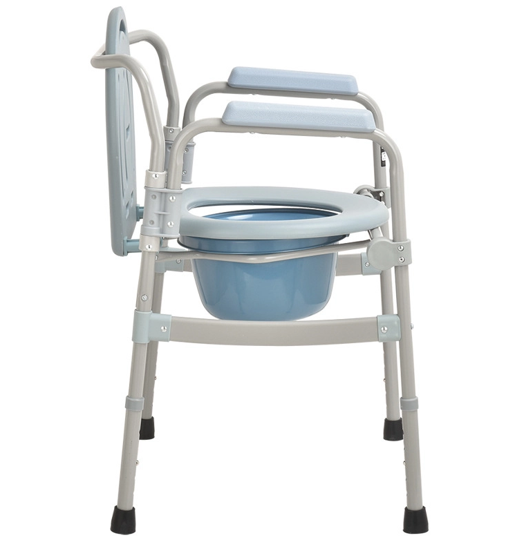 Aluminum Adjustable Height Commode Toilet Chair for Elderly