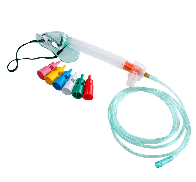 Medical Grade ISO Standard Adjustable Venturi Mask with 7 Dilutor Standard Type
