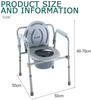 Aluminum Adjustable Height Commode Toilet Chair for Elderly