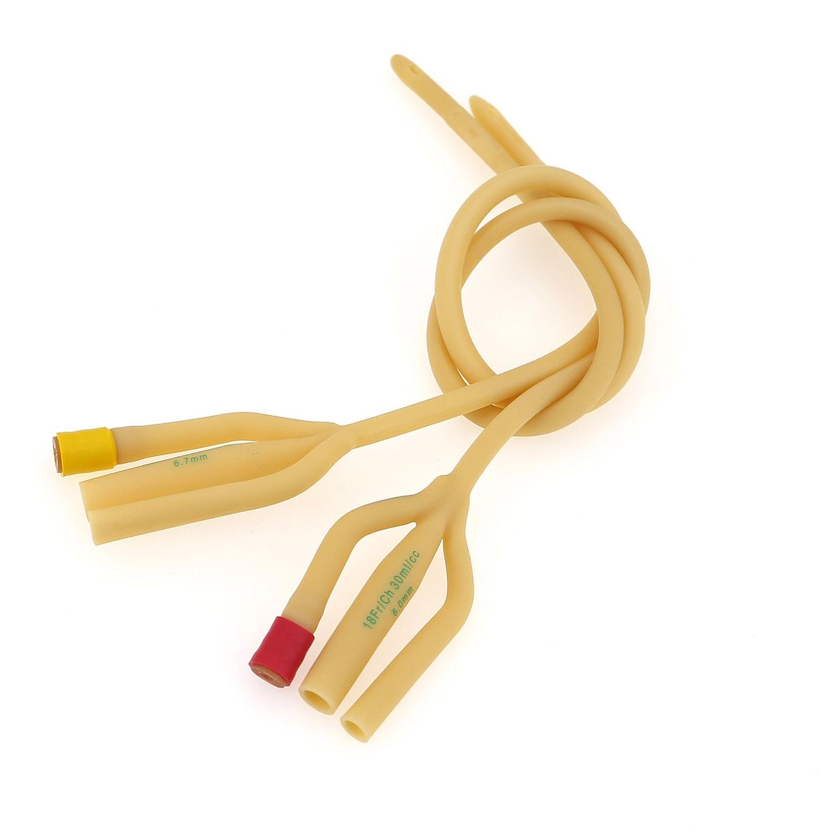 CE/ISO/FDA Disposable Medical Sterile Three Way Latex Foley Urinary Catheter with Silicone Coated