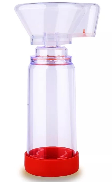 Medical Silicone and PVC Aerochamber Aerosol Inhaler with Asthma Chamber Spacer and Nebular Container