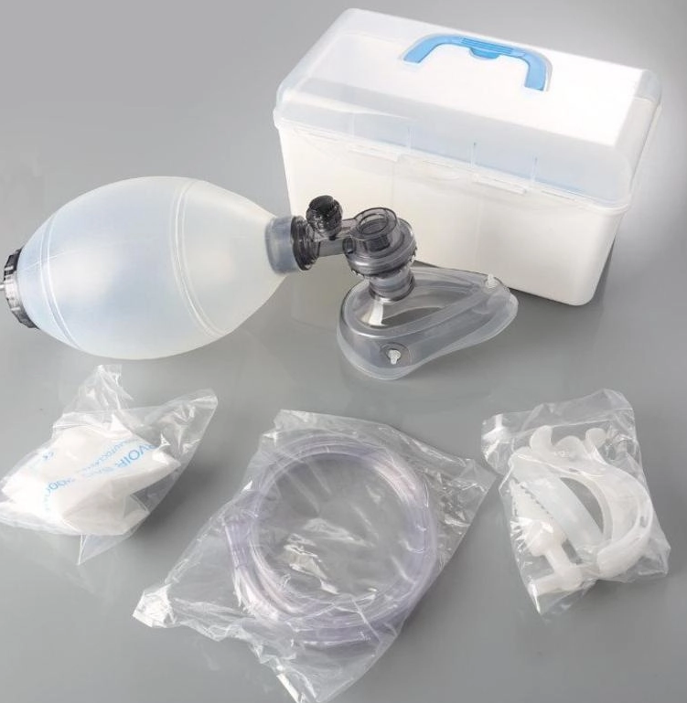 Medical Equipment Emergency Disposal PVC Silicone Manual CPR Resuscitator Mask Ambu Bag Medical Resuscitator for Adult Infant