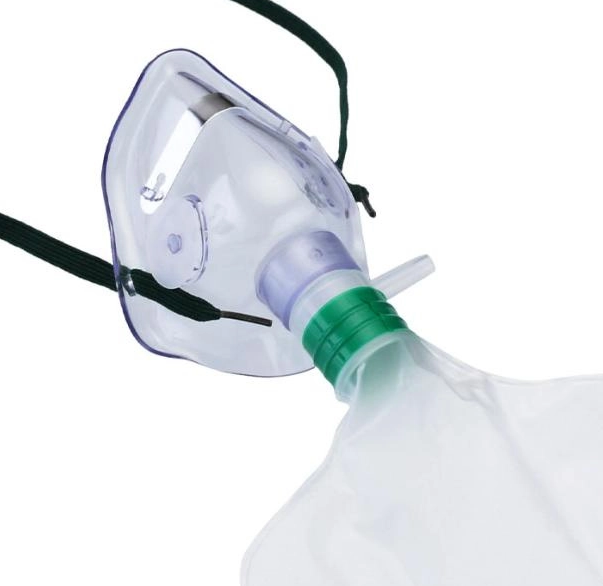 Portable High Concentration Non-Rebreather Oxygen Mask with Reservoir Bag