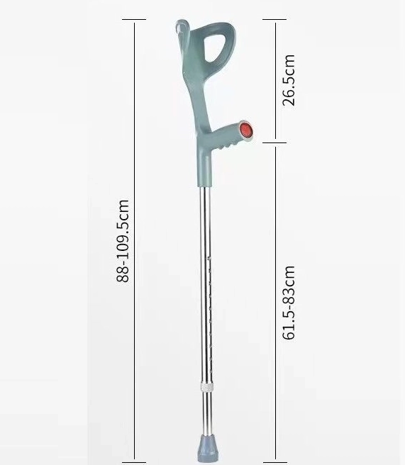 Aluminum Alloy Adjustable Elbow Crutch for Disabled Person