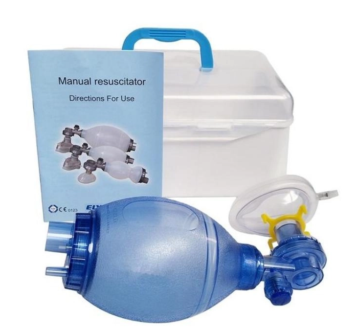 Factory Supply Medical Resuscitator Ambu Valve Bag Valve Mask Adult PVC Manual Resuscitator