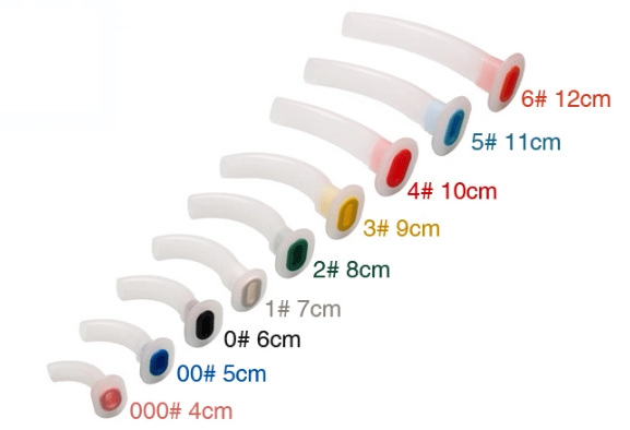 000# 00# 0# 1# 2# 3# 4# 5# 6# Disposable Guedel Oropharyngeal Airways