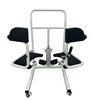 Sturdy & Comfortable Bariatric Lifting Commode Transfer Chair, Toilet Seat Raiser