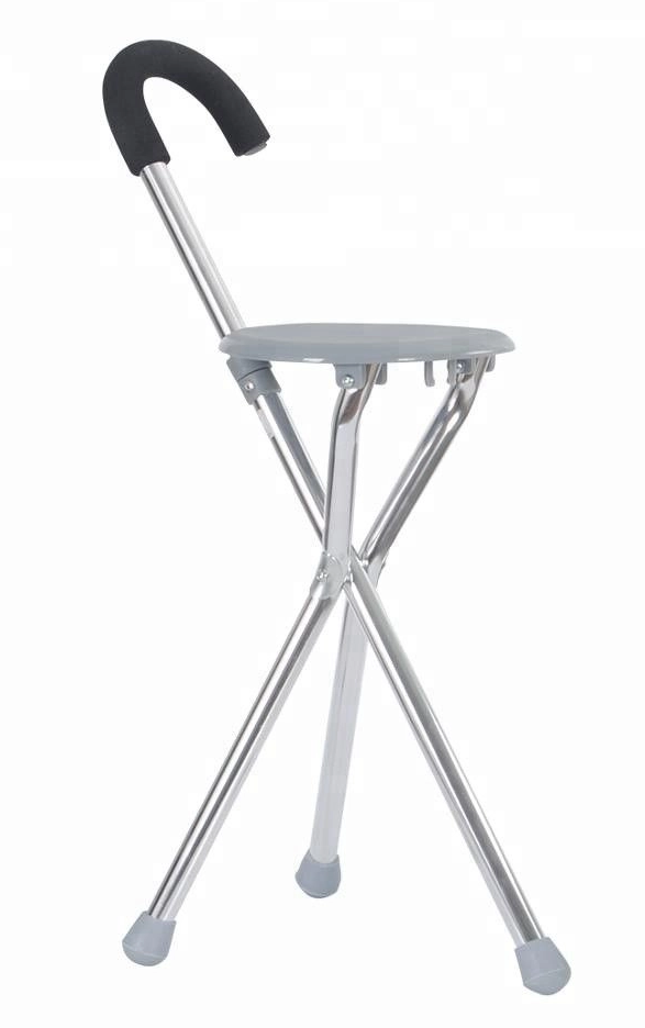 Folding Walking Sticks with Seat for Elderly Cane with Chair
