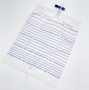 Medical Disposable Plastic Sterile Economic 2000ml PVC Cross Valve Pull-Push Valve Urine Bag