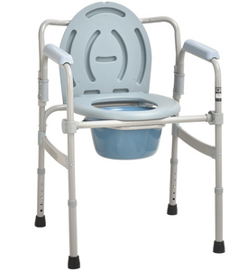 Aluminum Adjustable Height Commode Toilet Chair for Elderly