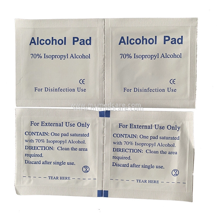 Alcohol Swab Factory CE 70% Isopropyl Alcohol Pads CE ISO13485 Approved