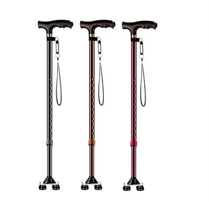 Height Adjustable LED Light Walking Stick Cane Crutches for Elderly
