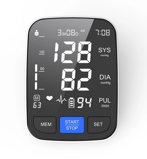 Electronic Medical Upper Arm Digital Blood Pressure Monitor Sphygmomanometer