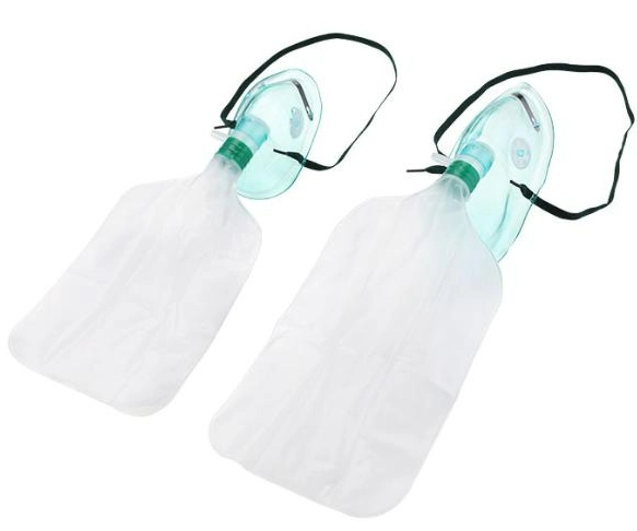 Portable High Concentration Non-Rebreather Oxygen Mask with Reservoir Bag