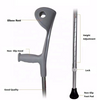 Aluminum Alloy Adjustable Elbow Crutch for Disabled Person