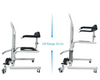 Sturdy & Comfortable Bariatric Lifting Commode Transfer Chair, Toilet Seat Raiser