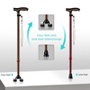 Height Adjustable LED Light Walking Stick Cane Crutches for Elderly