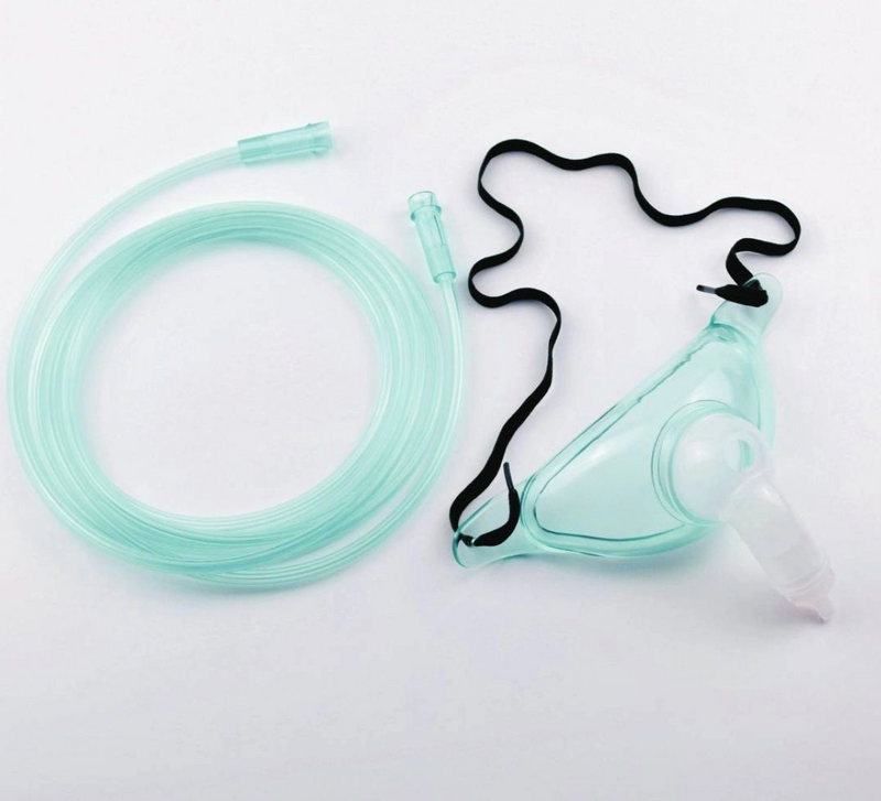 High Quality Disposable Medical PVC Oxygen Tracheostomy Mask with 360 Rotation Connector
